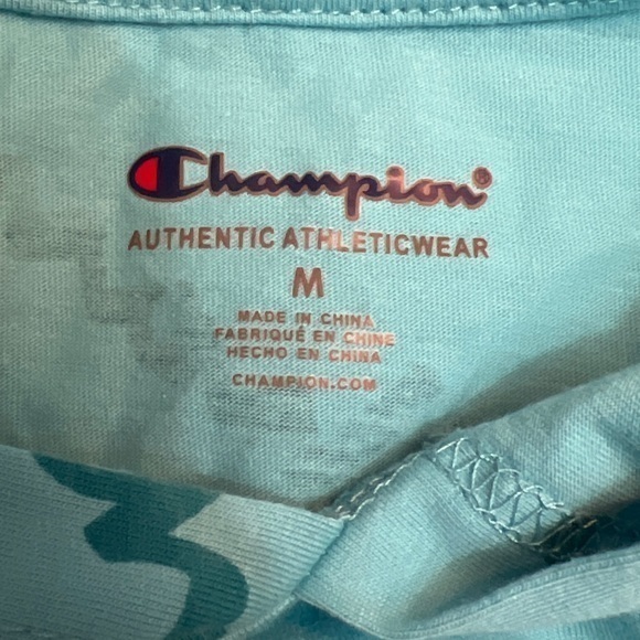 NWOT Champion Logo‎ Hoodie Jersey Knit Long Sleeve Tee Big Kids Unisex M - Picture 9 of 11